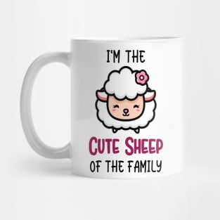 The Cute Sheep In The Family Funny Kids Motif Mug